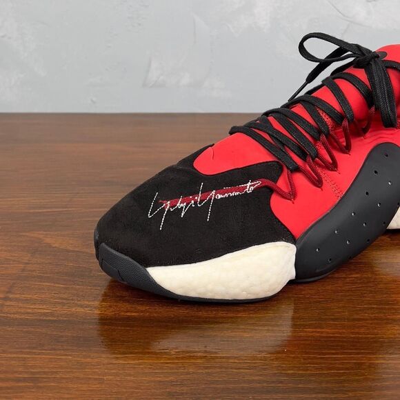 Y-3 Adidas Yohji Yamamoto BYW BBall Black Red White Sneakers BC0338 Men's 10.5 - Picture 6 of 8